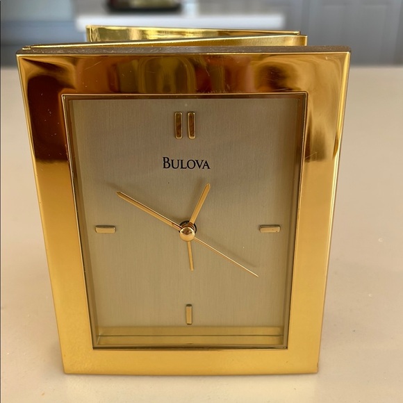 Bulova Gold Table Clock